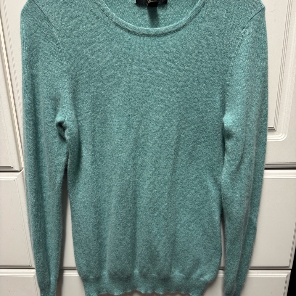 Charter Club Aqua Crew Neck Sweater Cashmere